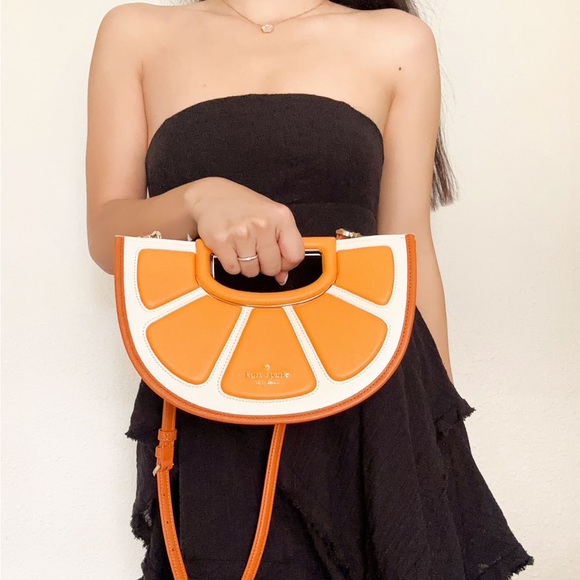 kate spade Handbags - Kate Spade Alexia Clementine Orange Multi Clutch Crossbody Bag Novelty